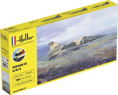 Heller Starter Set AMD Mirage IIIE/R/5 BA 1:72 klej pędzelek farbki