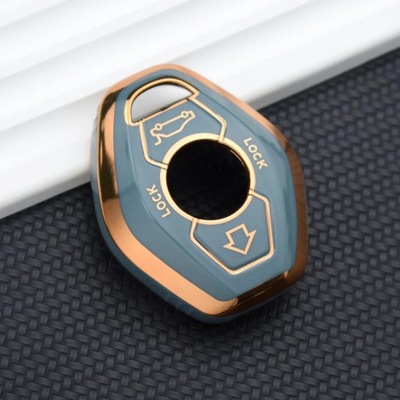 GREY GOLD CASETPU KEY CASE STYLOWE OKLADKA PARA BMW X3 X5 Z3 Z4 3 5 7 SERIE  