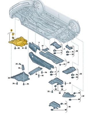 PROTECCIÓN PARTE INFERIOR BASTIDOR DEL MOTOR SKODA OCTAVIA 3  