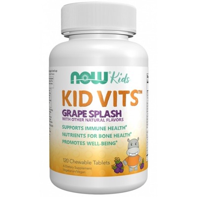 NOW FOODS Multiwitamina Kid Vits Grape Splash 120 tabletek do ssania