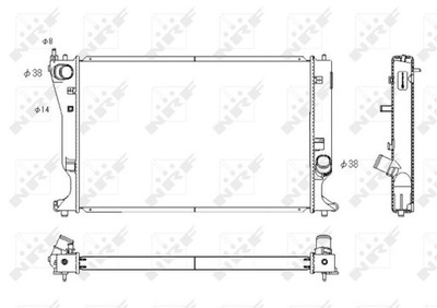 NRF РАДИАТОР TOYOTA AVENSIS 2,0D4D 05- COROLLA VERSO 2,2D4D 05-