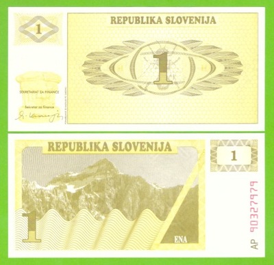 SŁOWENIA 1 TOLAR 1990 P-1 UNC