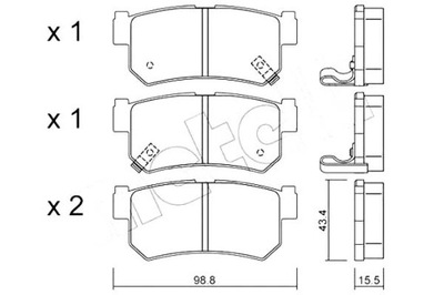 КОЛОДКИ ТОРМОЗНЫЕ METELLI 4841305102 4841308051 484