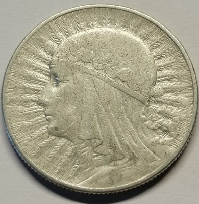 5 złotych 1933 Głowa Kobiety Srebro Ag