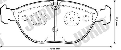 КОЛОДКИ ГАЛЬМІВНІ ПЕРЕД JURID 571872J