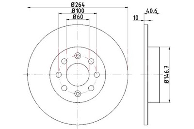 KAMOKA DISCS BRAKE 2SZT. REAR FIAT GRANDE PUNTO 05-  