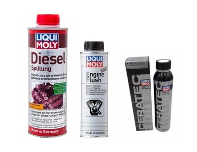 ZESTAW LIQUI MOLY PŁUKANKA CERATEC OCZYSZCZACZ WTR