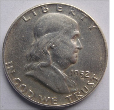 50 CENTÓW 1952 USA Pół dolara - Franklin **D14**