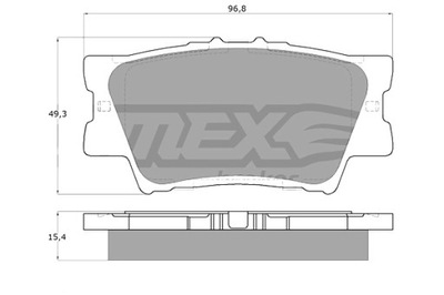 TOMEX BRAKES ZAPATAS DE FRENADO TOYOTA RAV 4 06- PARTE TRASERA  