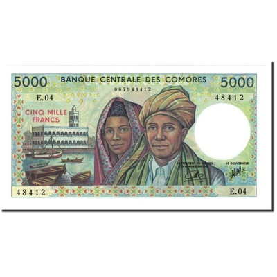 Banknot, Komory, 5000 Francs, 1984, KM:12b, UNC(65
