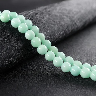 Natural Stone Jades Chalcedony Loose Spacer Round Bead For Jewelry Making