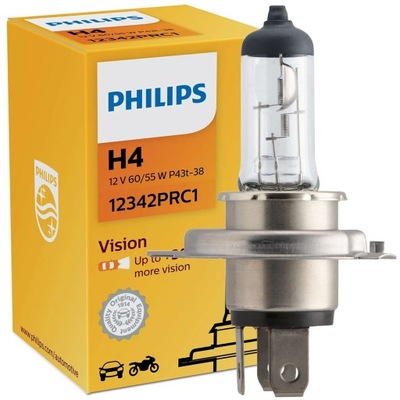 WYTRZYMALA LAMP PHILIPS H4 VISION TOYOTA YARIS I II III FORD FIESTA III  