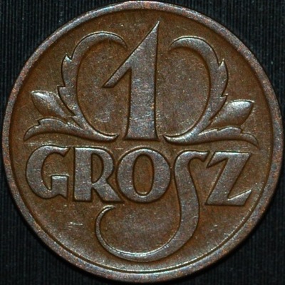 1 grosz 1927 - doskonały egzemplarz