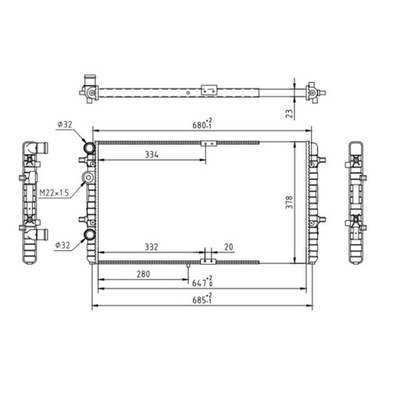 CHLODNICA, SISTEMA DE REFRIGERACIÓN DEL MOTOR HART 602 132  