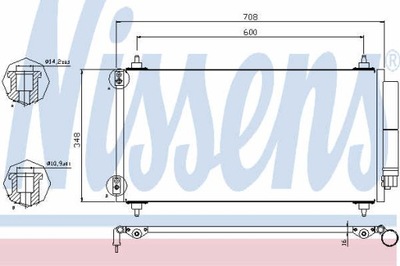 RADUADOR DE ACONDICIONADOR NISSENS 940146  