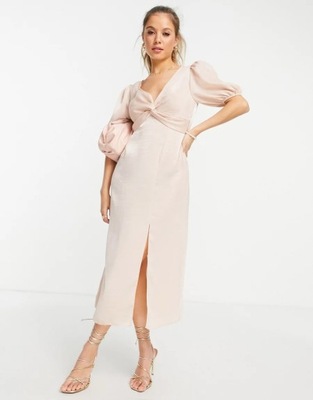 MISS SELFRIDGE SUKIENKA BEŻOWA DAMSKA MIDI 36 1XBK