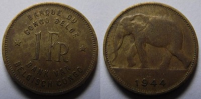 Kongo Belgijskie 1 frank 1944