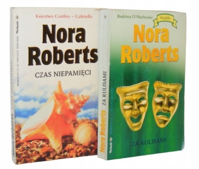 2x Nora Roberts - ZA KULISAMI + CZAS NIEPAMIĘCI BDB