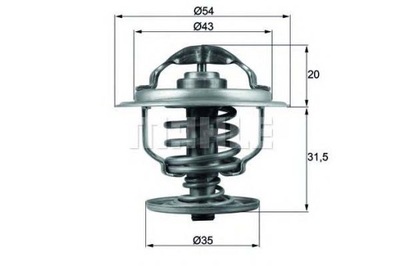 ТЕРМОСТАТ VW 87C 1,9TDI/2,0TDI AUDI/SEAT/SKODA TX10987D