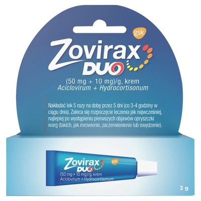 Zovirax Duo hydrokortyzon krem na opryszczkę 2 g