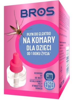 BROS PŁYN DO ELEKTRO DLA DZIECI NA KOMARY ZAPAS