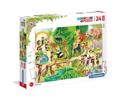 Puzzle MAXI 24 elementy W ZOOi od 3+ lat ZOO zwierzęta