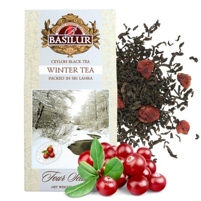 Basilur WINTER TEA herbata czarna zimowa ŻURAWINA - 100g