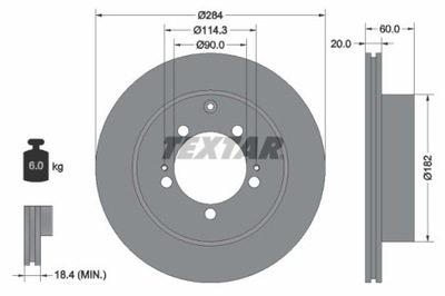 2X DISCO DE FRENADO MITSUBISHI PARTE TRASERA SPACE WAGON 98- 92134700  