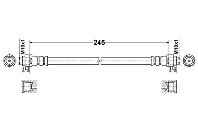 ATE ПАТРУБОК ТОРМОЗНОЙ ГИБКИЙ ЗАД L/P CHEVROLET AVEO 1.2-1.6