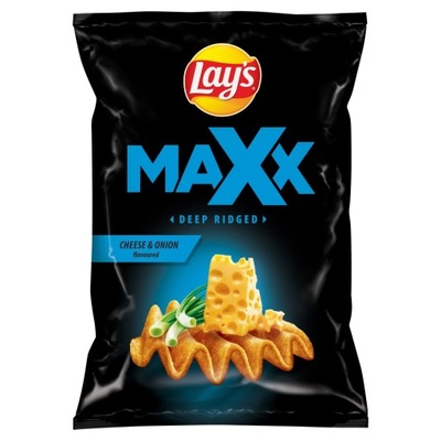 Lay's Maxx Chipsy ziemniaczane o smaku sera i cebulki 120 g
