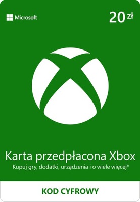 Karta przedpłacona Xbox 20 zł