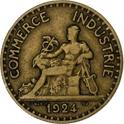 Francja, 2 Francs, Chambre de commerce, 1924, Pari