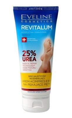 Eveline Revitalum 25% Urea Krem-kompres regenerujący 8w1 na pękające pięty