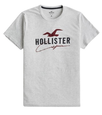 t-shirt Hollister Abercrombie koszulka L szara