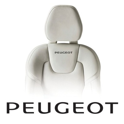 Naklejka logo na fotel skóra do PEUGEOT 2