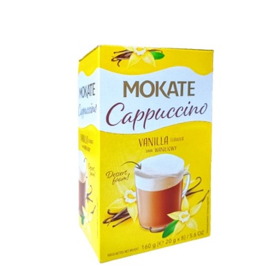 MOKATE CAPPUCINO WANILIOWE 160g DATA: 2025.04.10