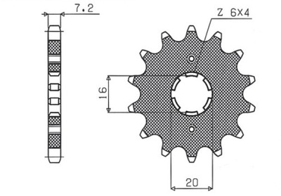 SUNSTAR ЗУБЧАТКА ПЕРЕДНЯ 263 15 YAMAHA DT 125 LC