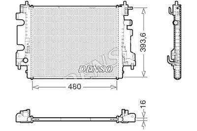 DENSO RADIATOR ENGINE WATER RENAULT TWINGO III SMART FORFOUR FORTWO  