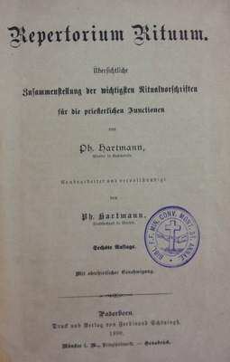 Repertorium Rituum 1890r.