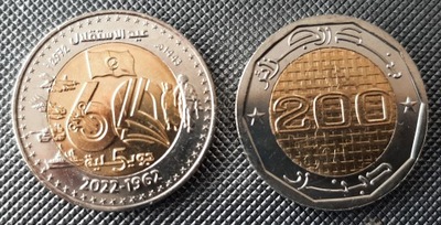 ALGIERIA 200 dinarów 2022r bimetal