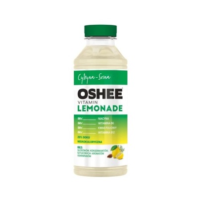 6 x Oshee Vitamin Lemonade cytryna - sosna 555 ml