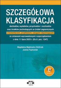 Szczegółowa klasyfikacja dochodów, wydatków, przyc