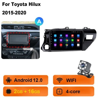 RADIO DE AUTOMÓVIL ANDROID 13 PARA TOYOTA HILUX PICK UP AN120 2015-2020 CARPLAY  