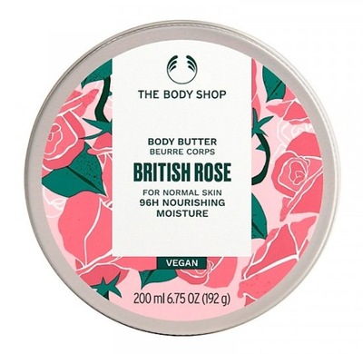 THE BODY SHOP Masło do ciała Balsam z Różą Wegański Nawilżający 200ml