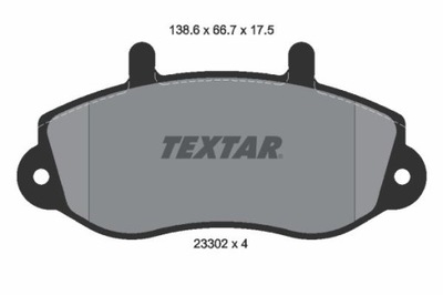 TEXTAR 2330201 ZAPATAS DE FRENADO  