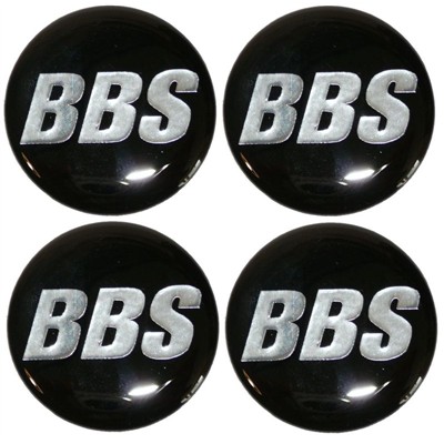 Naklejki na kołpaki emblemat BBS 50mm sil czarne