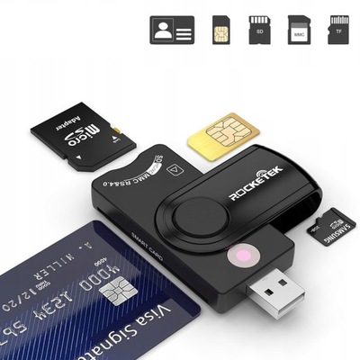 CZYTNIK KART USB INTELIGENTNY SIM MMC MICRO SD/TFT CZYTNIK WIELU KART