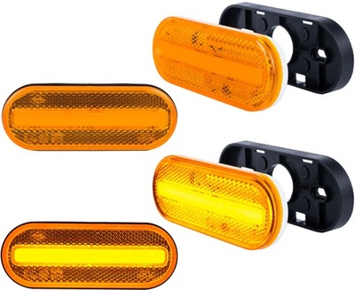 Лампа габаритная led габаритный фонарь отражатель оранжевая фото №1