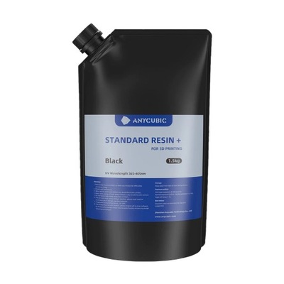 Żywica UV Anycubic Standard Resin+ Black Czarny 1,5l 1,5kg