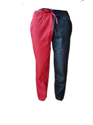 Średniowieczne spodnie męskie XL czarno czerwone
